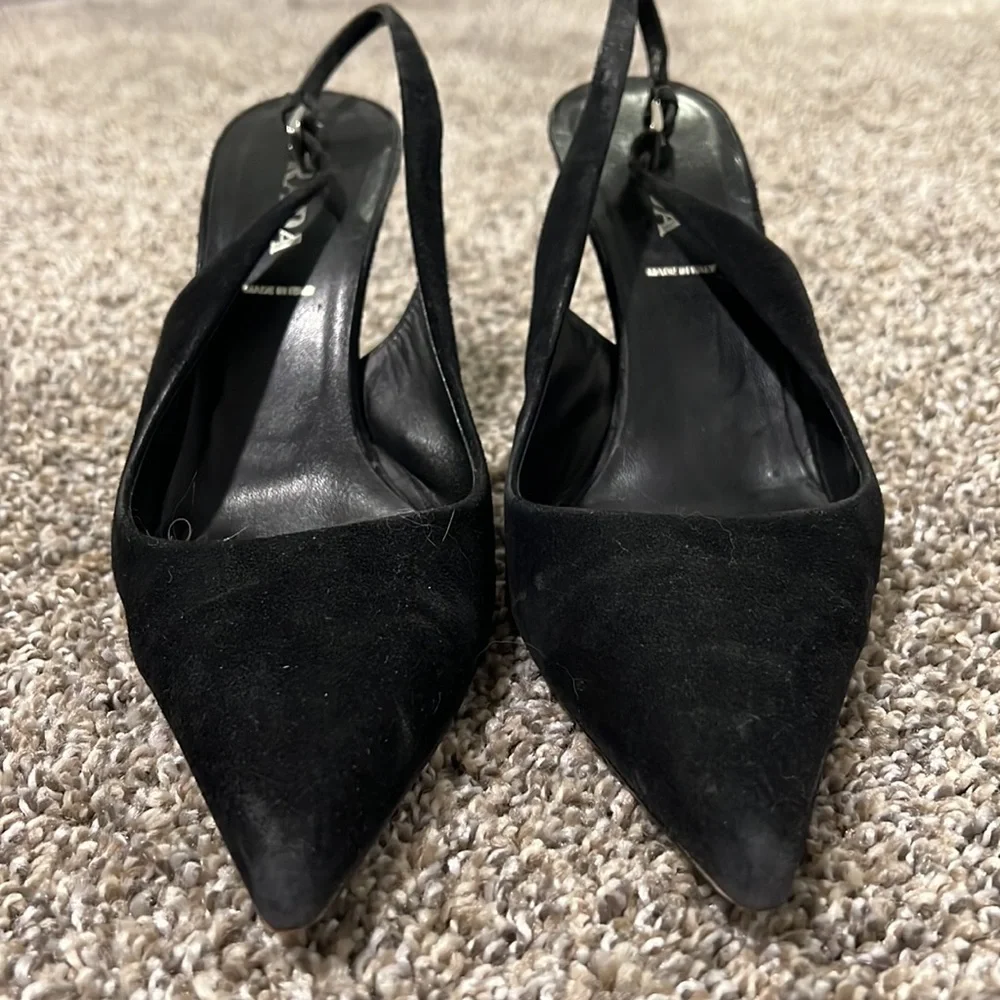 Prada black suede heels - Picture 5 of 8